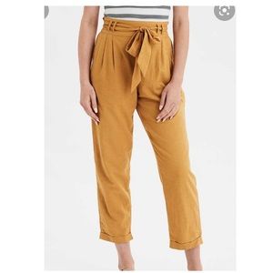 American Eagle high waisted stripped tie pants Size Small